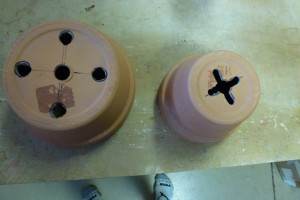 Figure 1...Two hole patterns used in Drop Pots